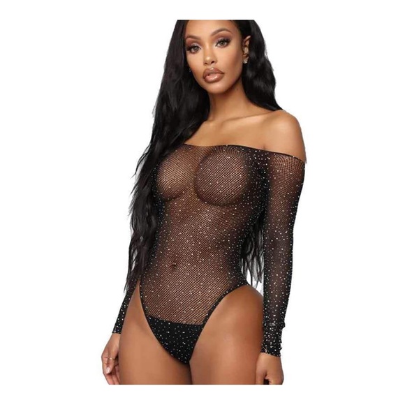 SOLD OUT See Through Mesh Bodysuit Lingerie Valentine's Day - Picture 2 of 4